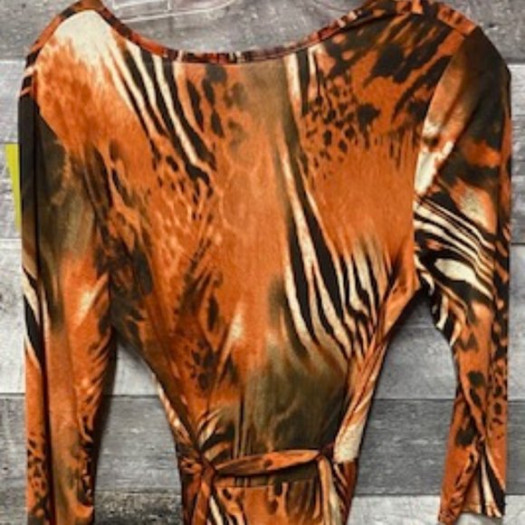 GOTSTYLE Animal Print Travel Resort Long Dress - Size: L - MI USA - **EUC** - Picture 2 of 5